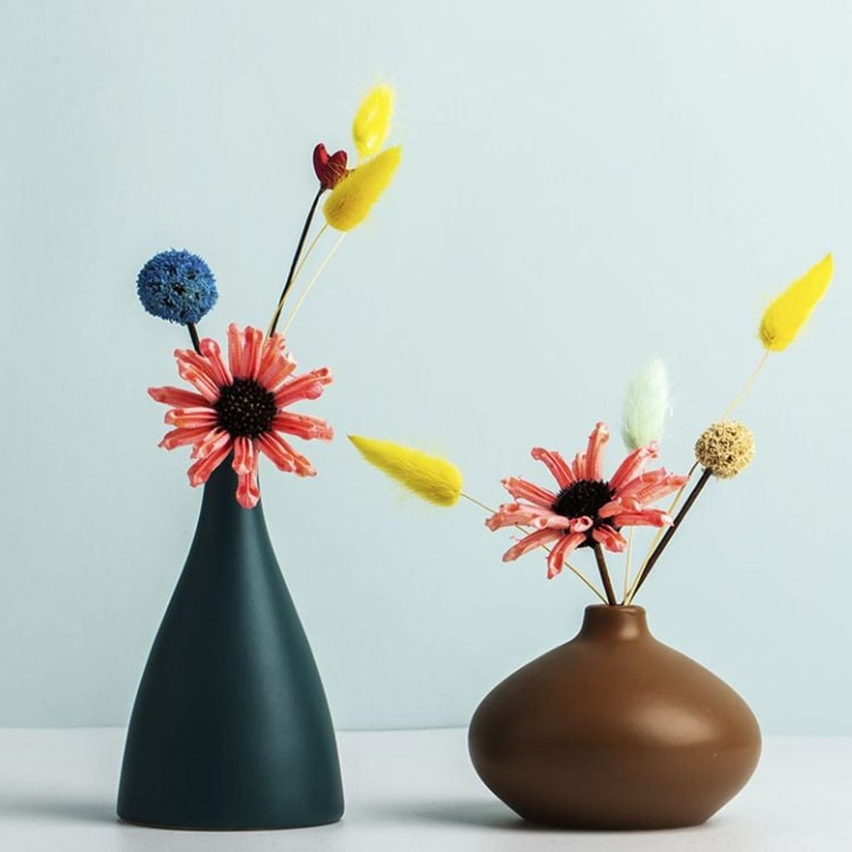 CRUSEC - Set 2 Floreros Estilo Nórdico De Ceramica