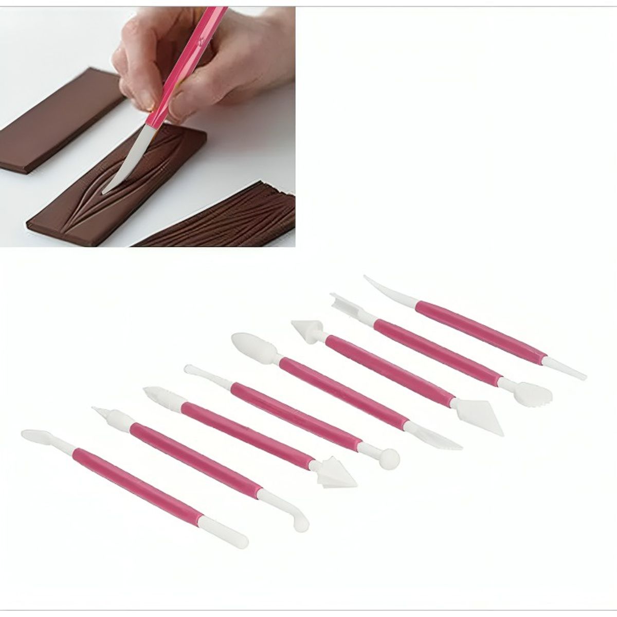 OEM - Set De Estecas Para Moldear Fondant Repostería 8 Piezas