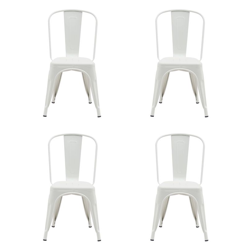 BOKAN - Pack 4 Sillas de Diseño Tolix París Blanco.