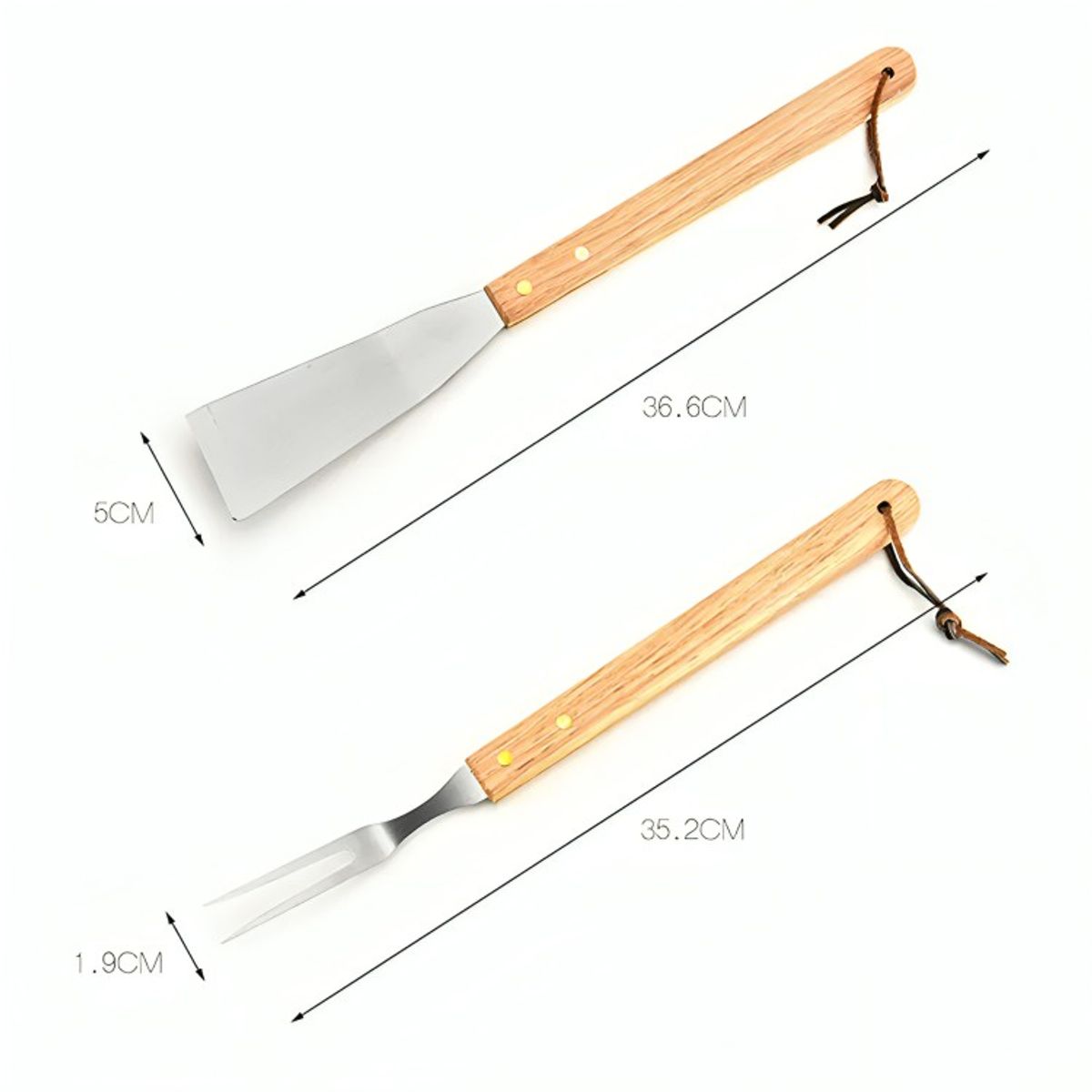 OEM - Set Parrillero 10 Herramientas Con Bolso Para Asados