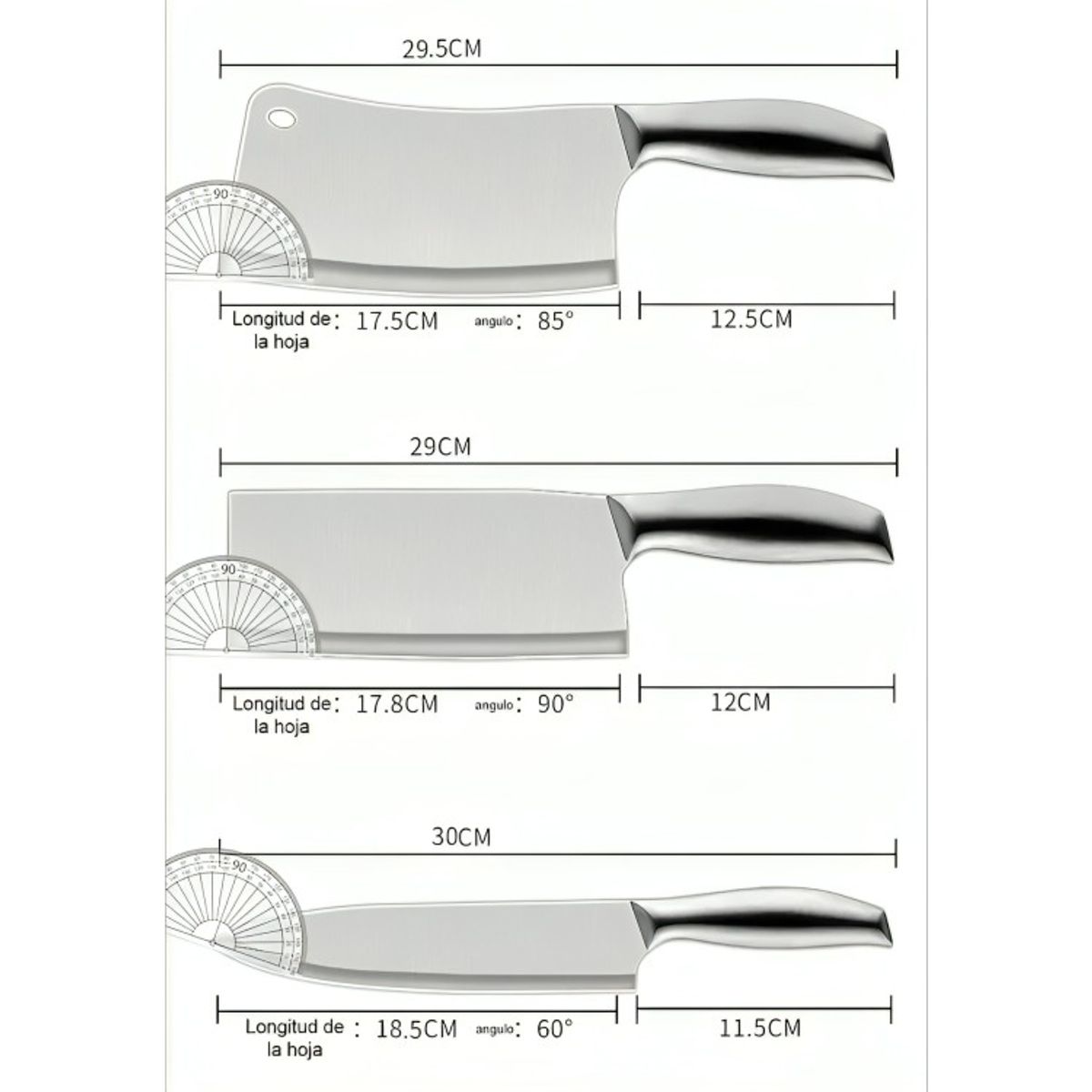 OEM - Set De Cuchillos 7 Piezas Acero Inoxidable + Soporte
