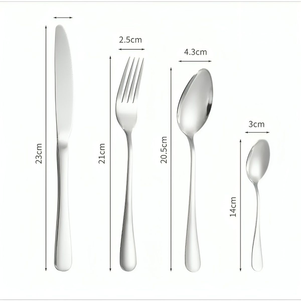 OEM - Set De Cubiertos 24 Piezas Acero Inoxidable