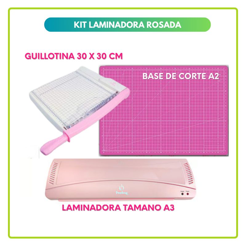 GENERICO - Kit Laminadora Hoby A3 ROSADA S123