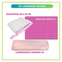 GENERICO - Kit Laminadora Hoby A3 ROSADA S123