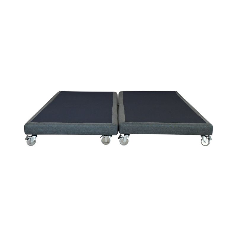 BLOCCARE - Base Cama 2 plazas Box 8cm L190cm con rueda Pyton R.colchon V.elastico