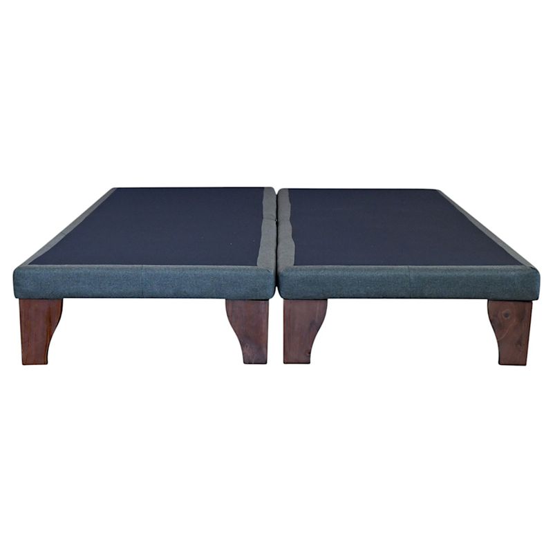 BLOCCARE - Base Cama 2 Plazas Box 8cm L200 cm. Patas 19.5 cm R.colchon V.elastico