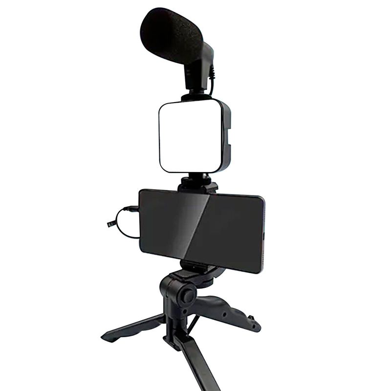 JOICO - Kit De Grabación Con Micrófono, Iluminacion Y Soporte AY-49