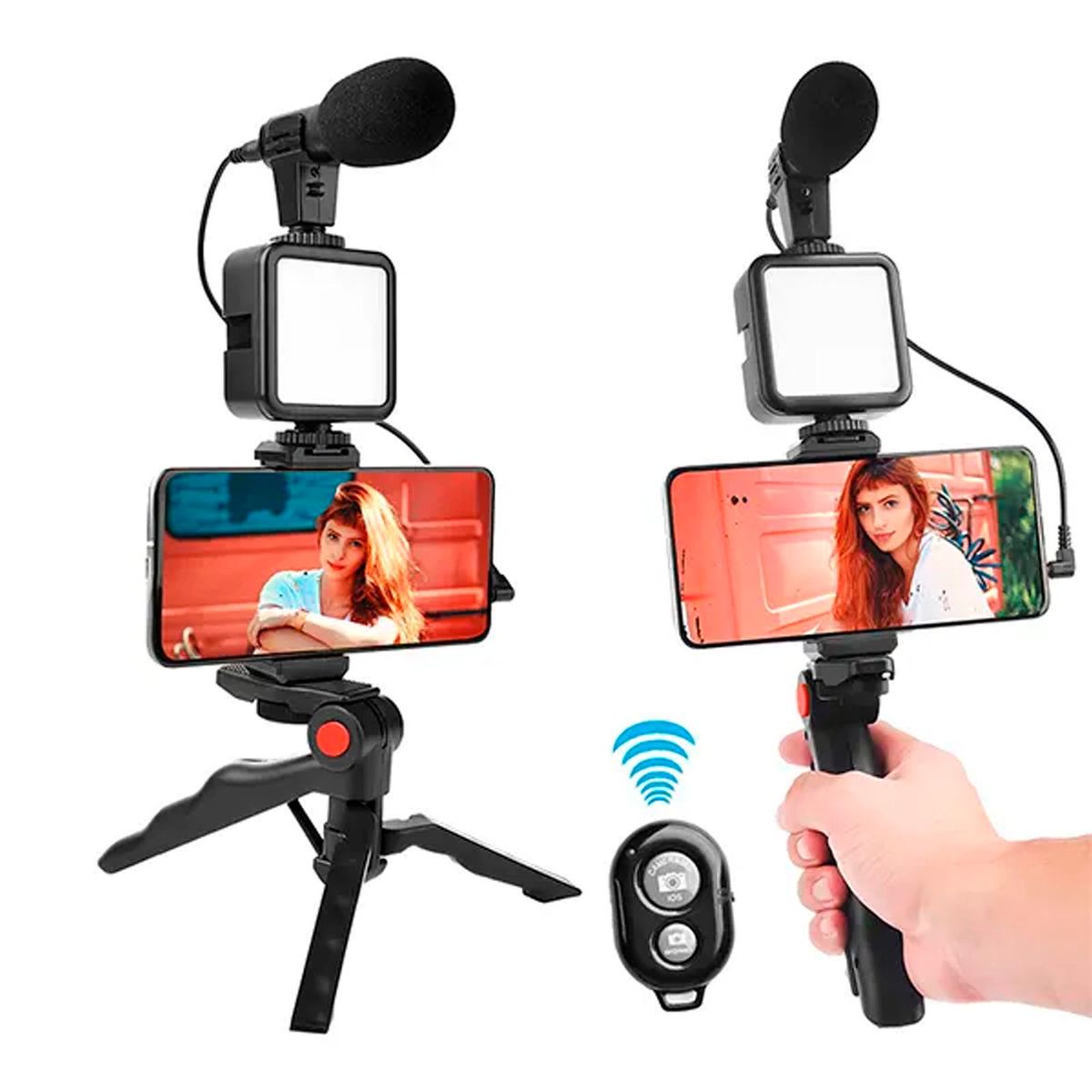JOIGO - Kit De Grabación Con Micrófono, Iluminacion Y Soporte AY-49