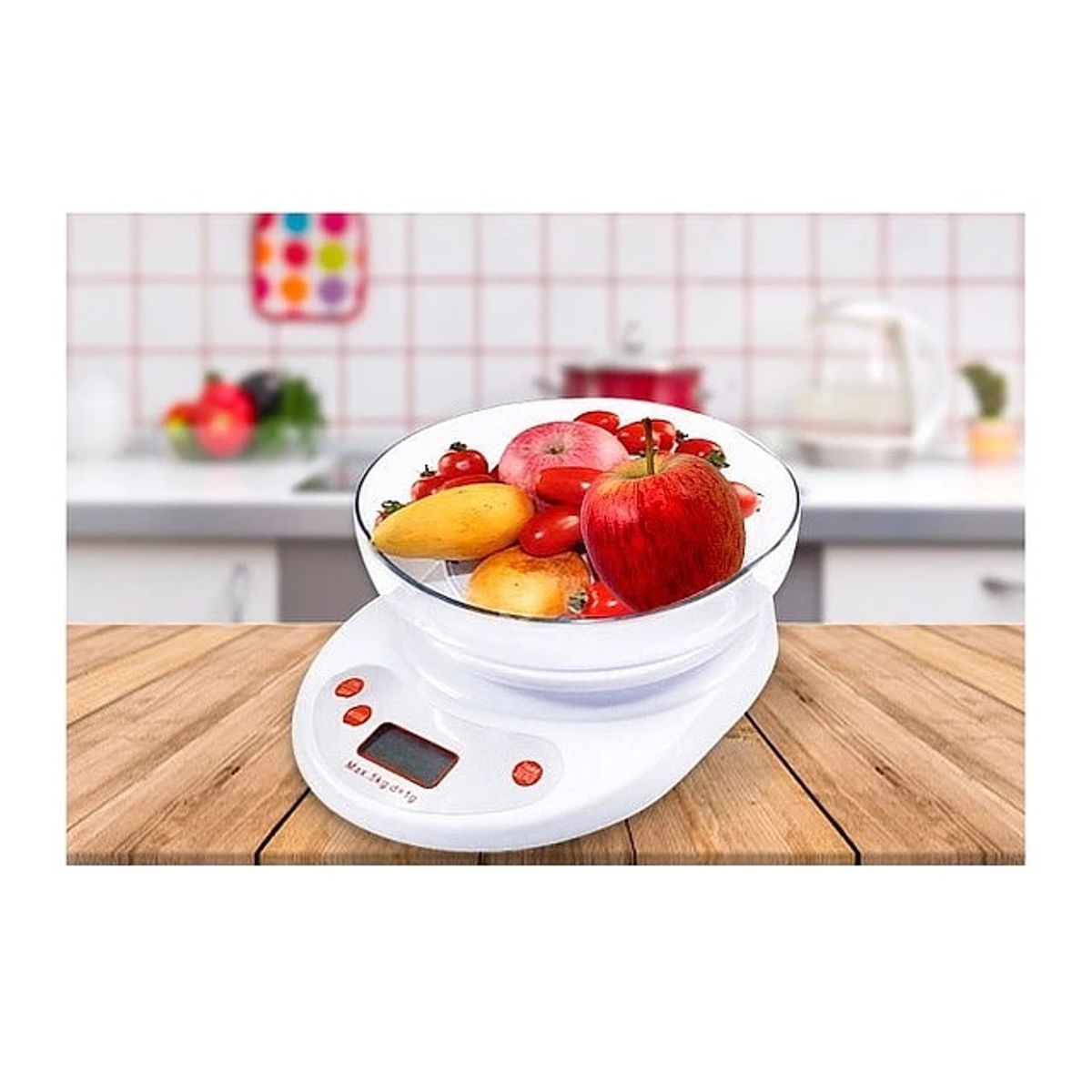 GENERICO - Balanza Pesa Digital Cocina 5 Kg Con Bowl