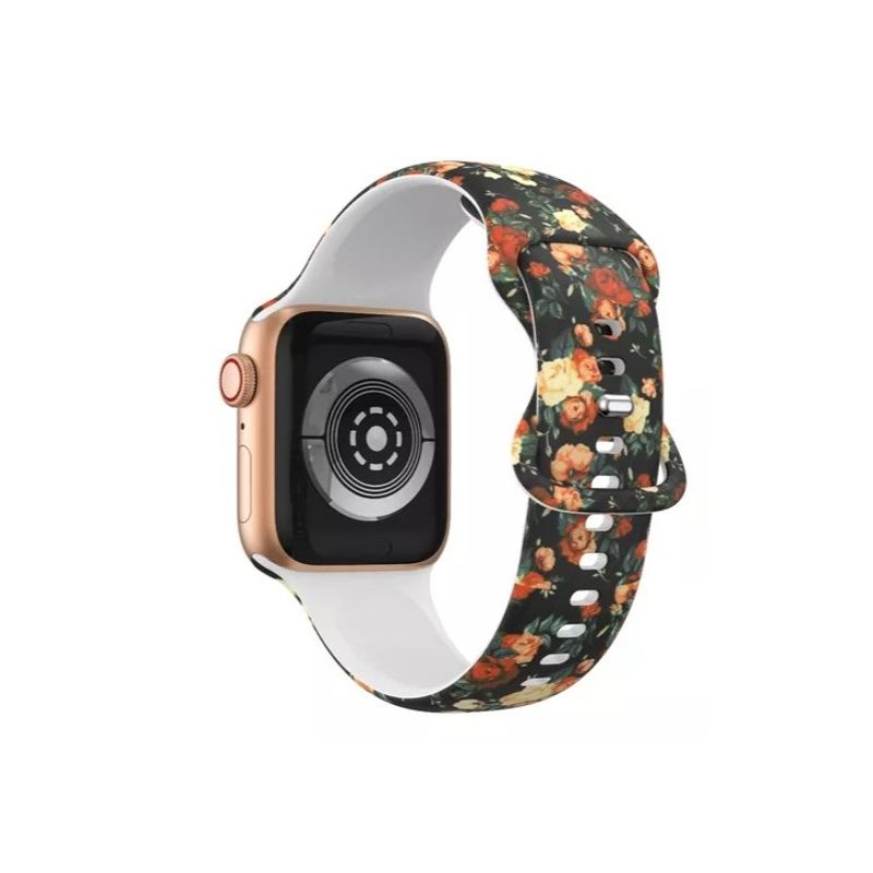 GENERICO - Correa Banda Diseño Iwatch Applewatch Rosa Roja 42-44-45MM
