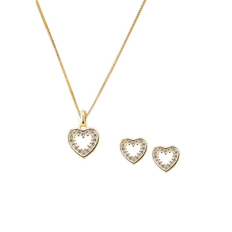 JOYAS MONTERO - Conjunto Allegra Baño de Oro Con Micro Circones