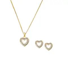 JOYAS MONTERO - Conjunto Allegra Baño de Oro Con Micro Circones