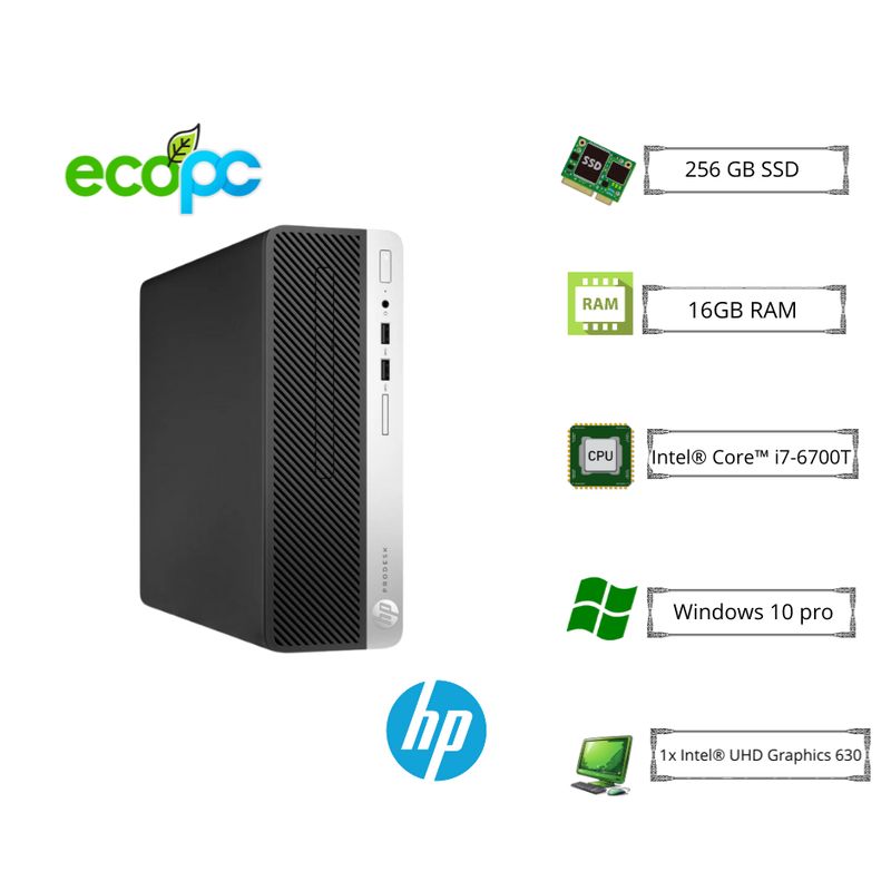 HP - PC HP ProDesk 400 G4 SFF i7-6700T 3,40 GHZ / 16 GB /  256GB SSD