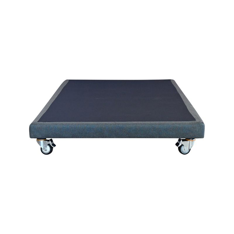 BLOCCARE - Base de 1.5 Plazas box 8 L200cm Ruedas Deluxe. R.Colchon V.Elastico