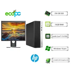 HP - PC ProDesk 400 G4 SFF i7-6700T 3,40 GHZ / 16 GB / 256GB SSD/Monitor 1917S