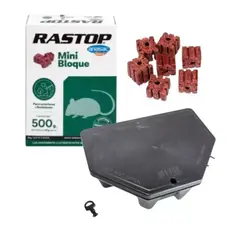 ANASAC - Rastop Minibloque 500 gramos +12 Cajas trampas con llave