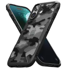GENERICO - Carcasa Ringke Fusion-X Para iPhone 16 Normal - Camo Black