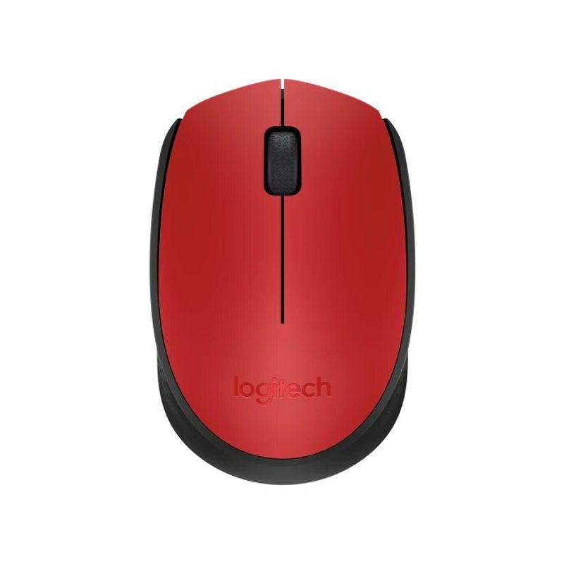 LOGITECH - Mouse Inalámbrico Logitech M170 24 GHz Rojo - Rojo