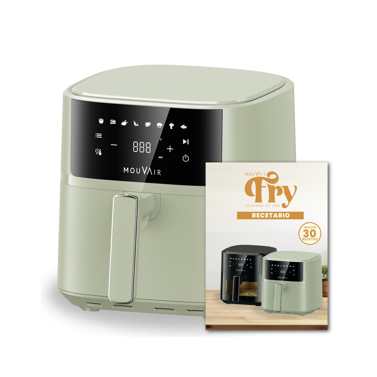 MOUVAIR - Freidora de Aire 6 L Verde Mouvair Fry