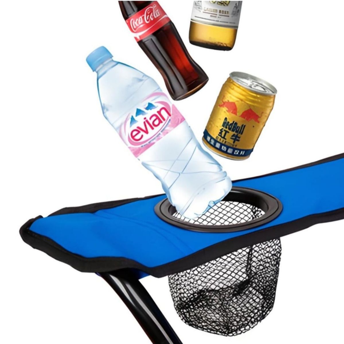 GENERICO - Silla de camping con apoya brazos playa piscina terraza AZUL