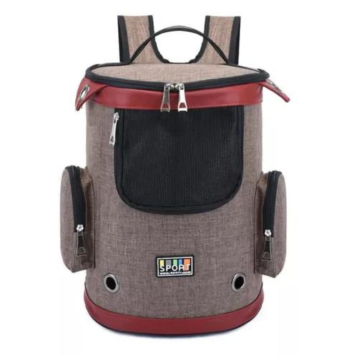 GENERICO - Mochila transpirable para mascotas marrón