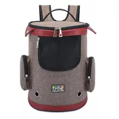 GENERICO - Mochila transpirable para mascotas marrón
