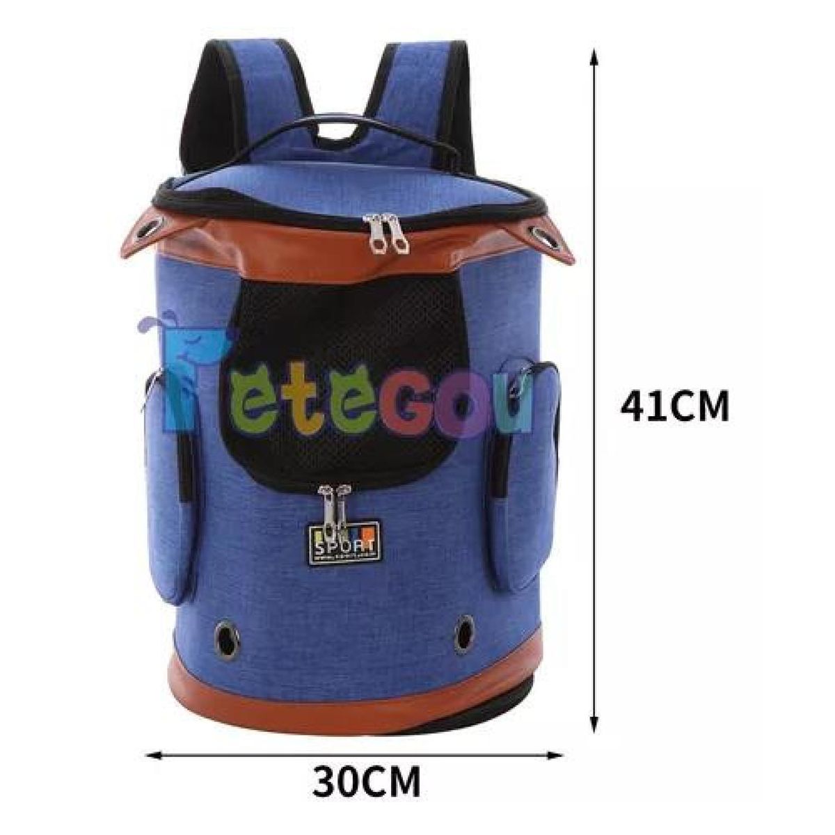 GENERICO - Mochila transpirable para mascotas marrón