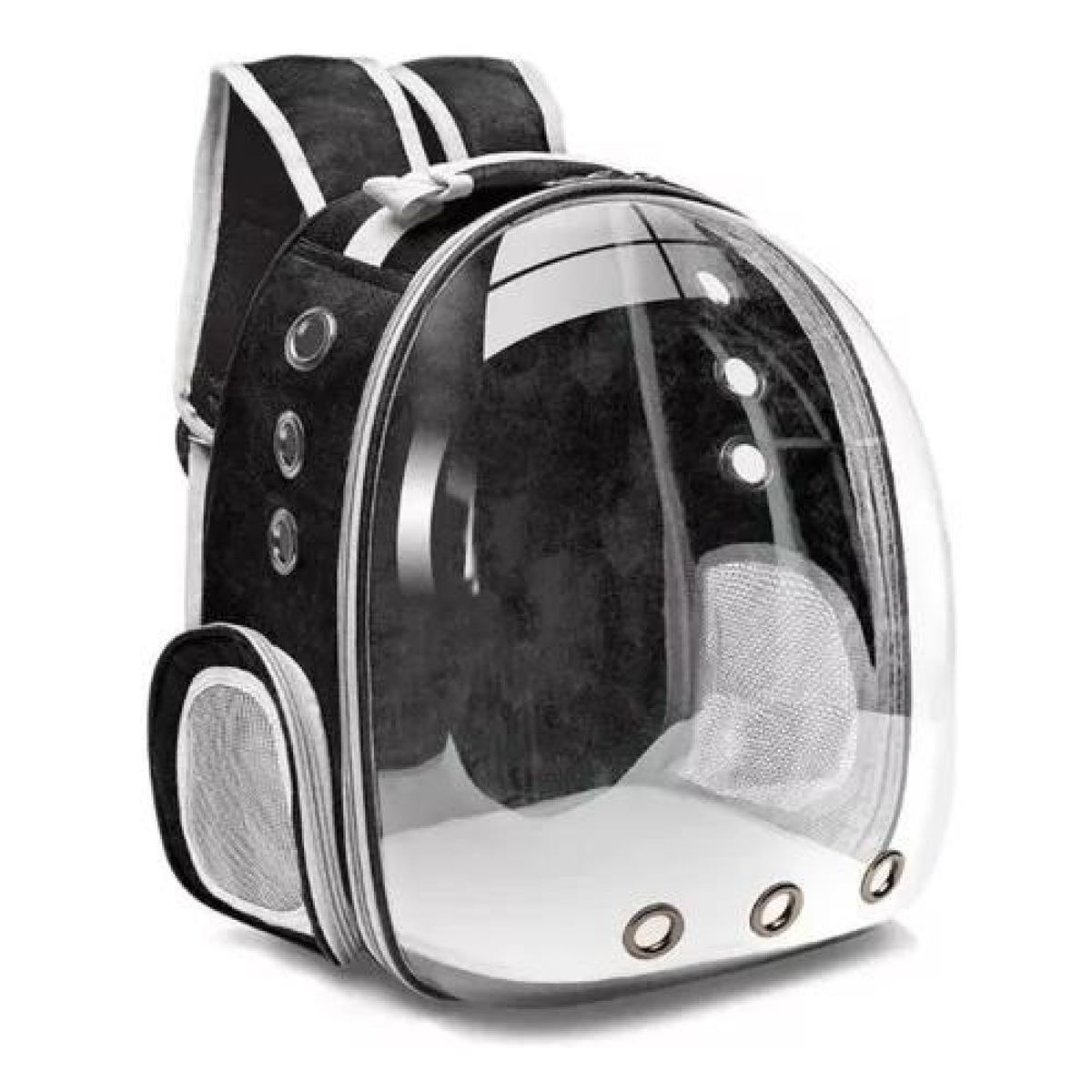 GENERICO - Bolso mochila porta mascotas color negro