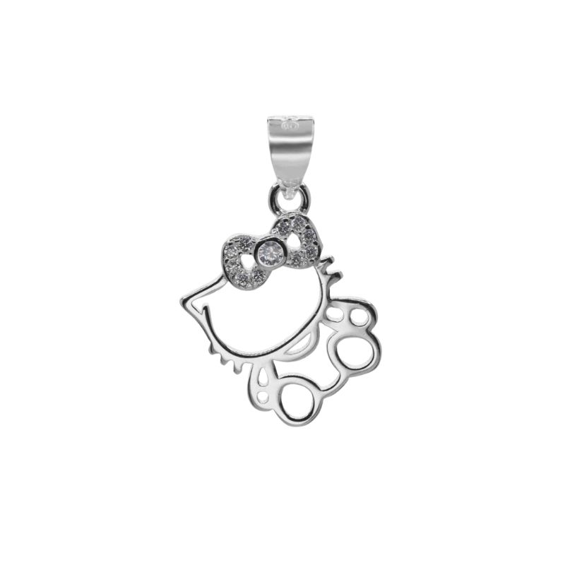 GENERICO - Colgante de Plata 925 con Circones Diseño Minimalista y Chic