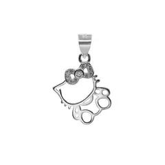 GENERICO - Colgante de Plata 925 con Circones Diseño Minimalista y Chic