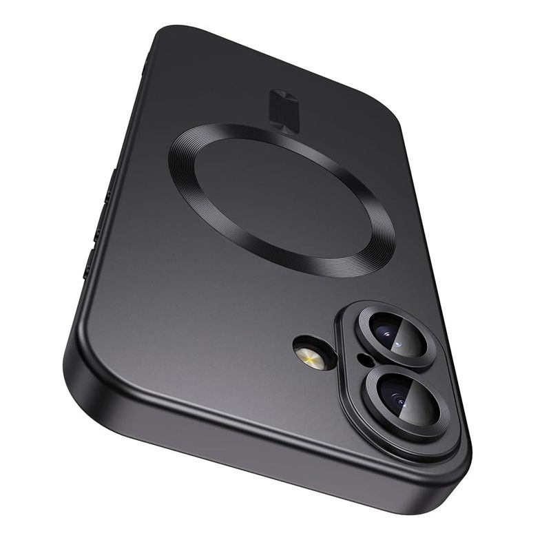 GENERICO - Carcasa Metalizada Para iPhone 16 Magnetica Negro