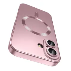 GENERICO - Carcasa Metalizada Para iPhone 16 Magnetica Rosado