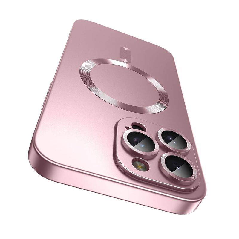 GENERICO - Carcasa Metalizada Para iPhone 16 Pro Max Magnetica Rosado