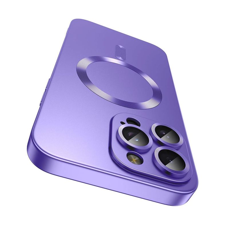 GENERICO - Carcasa Metalizada Para iPhone 16 Pro Max Magnetica Lila