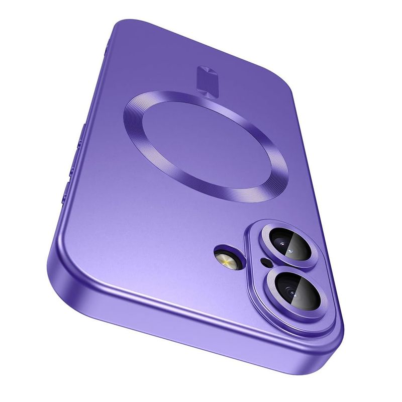GENERICO - Carcasa Metalizada Para iPhone 16 Magnetica Lila