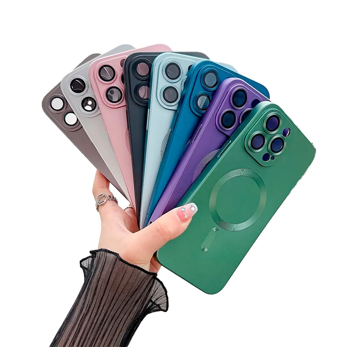 GENERICO - Carcasa Metalizada Para iPhone 16 Magnetica Lila