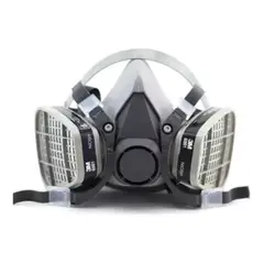 METALFER - Respirador Medio Rostro 3m Modelo 6200. Con Filtros 6001