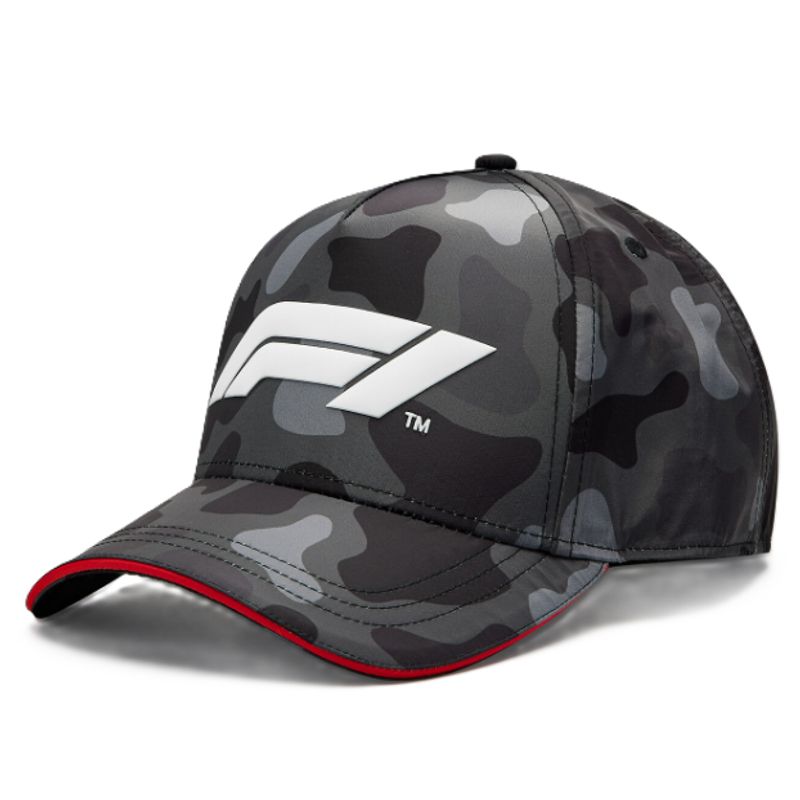 FORMULA 1 - Gorro Formula 1 Logo Oficial 3D Camuflaje Gris
