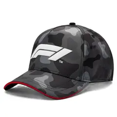 FORMULA 1 - Gorro Logo Oficial 3D Camuflaje Gris