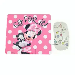 OEM - KIT MOUSE INALAMBRICO  Y MOUSE PAD MINNIE 1