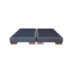 BLOCCARE - Base De Cama 2 Plazas div. Box 13cm largo 190cm. Patas De Madera 4.5cm