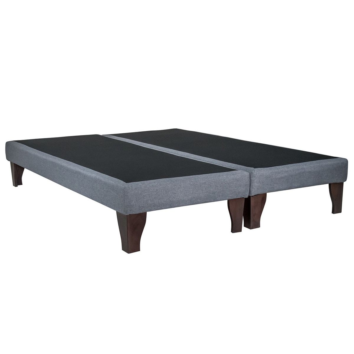 BLOCCARE - Base Cama 2 Plazas div. Box 13 cm largo 190cm Patas De Madera 19.5 cm