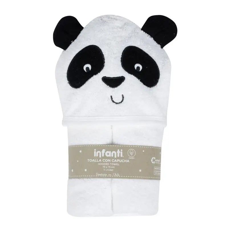 INFANTI - Toalla Capucha Infanti Panda 75x75cm