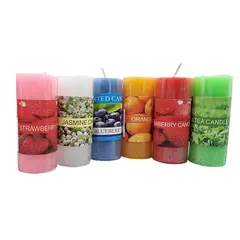 GENERICO - Pack Velas Aromáticas 6 Unidades. Colores