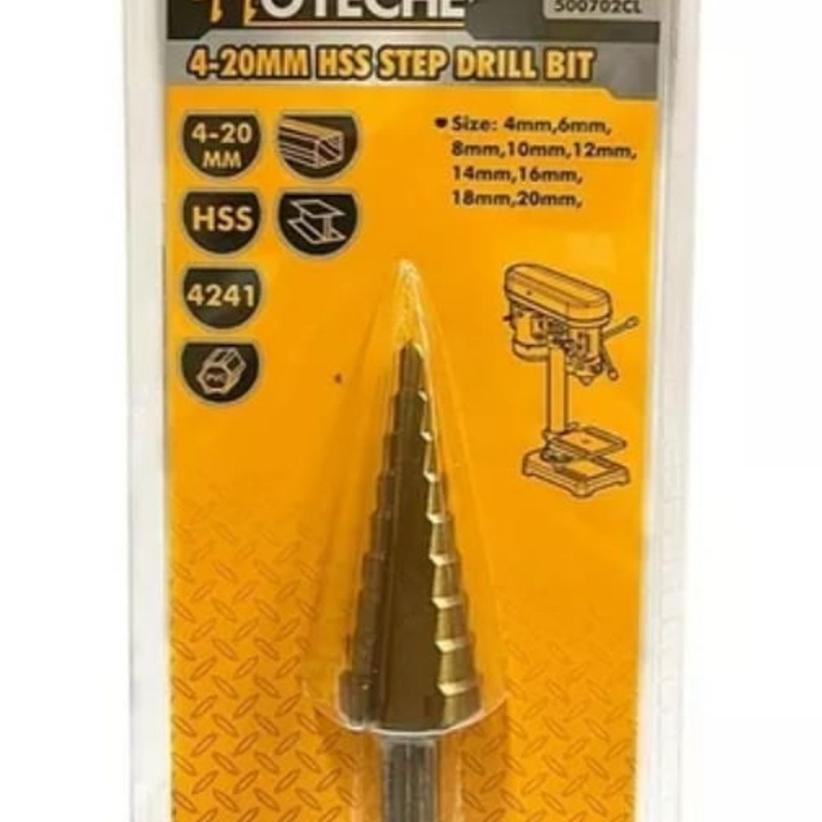 HOTECHE - Broca Cónica Escalonada Para Metal 4-20mm Hoteche