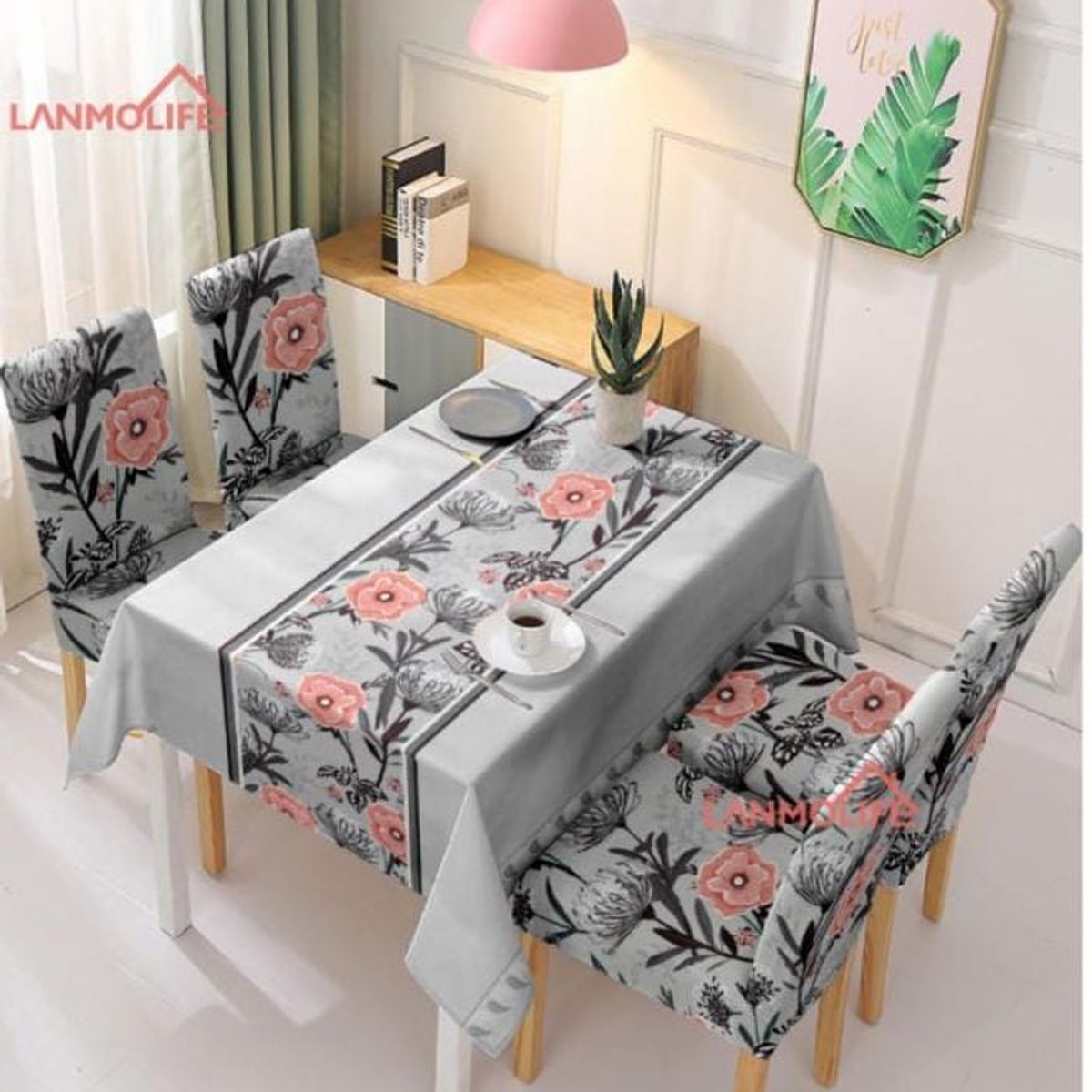 GENERICO - set de mantel impermeables + 6 fundas de sillas