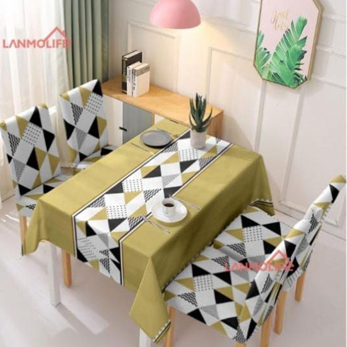 GENERICO - set de mantel impermeables + 6 fundas de sillas