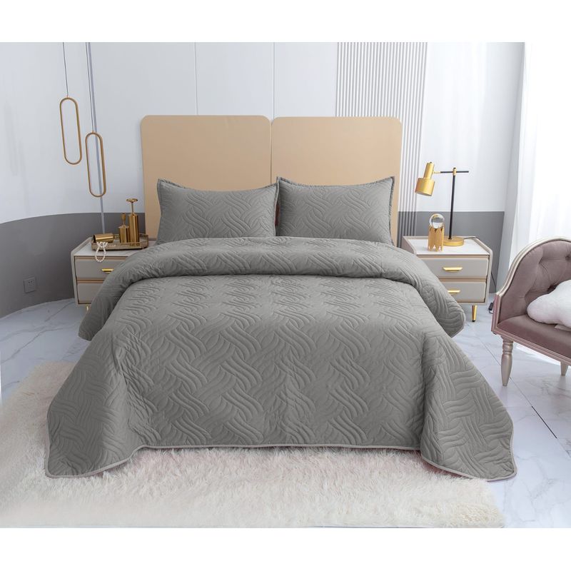 GENERICO - Cubrecamas quilt verano Liso color king