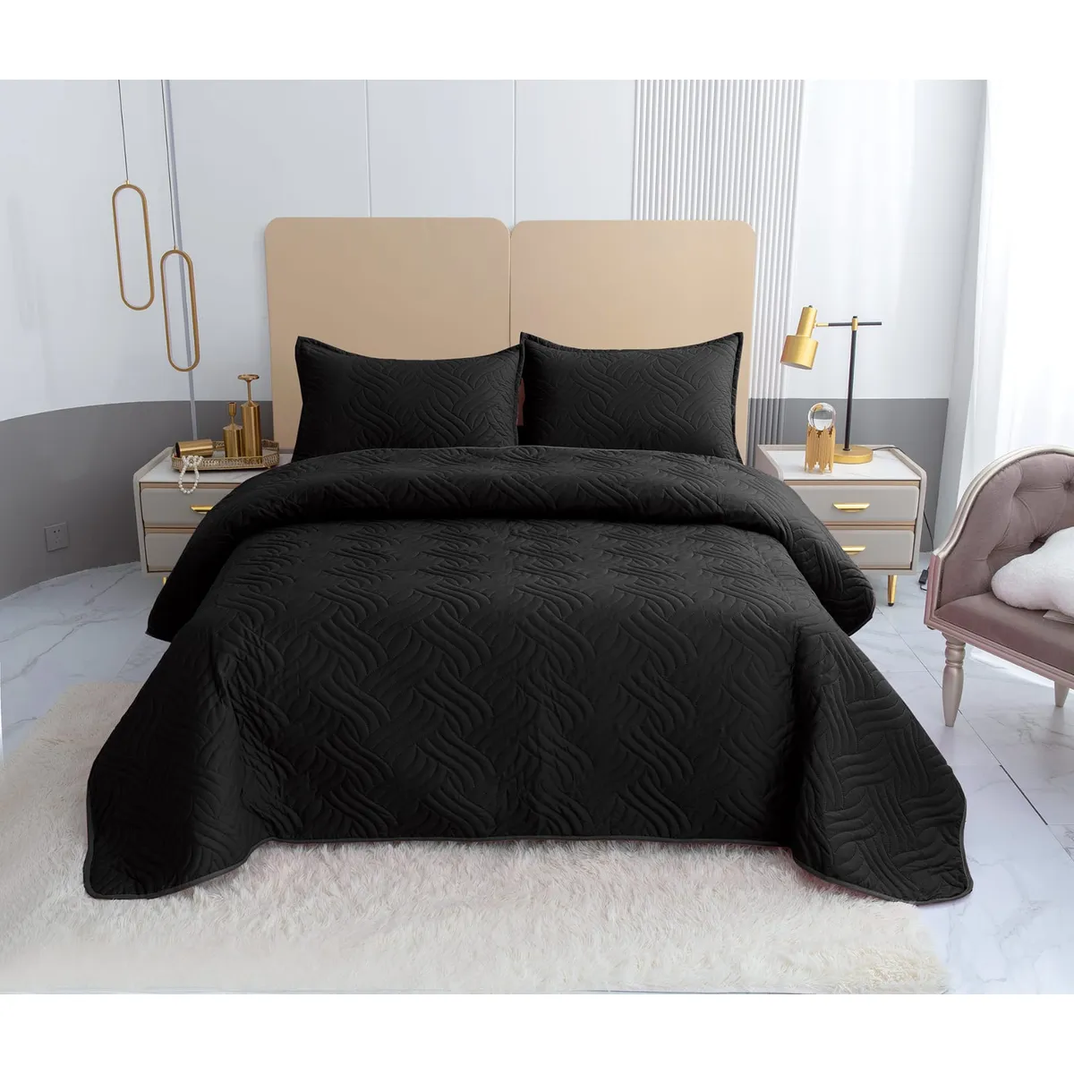 GENERICO - Cubrecamas quilt verano Liso color king