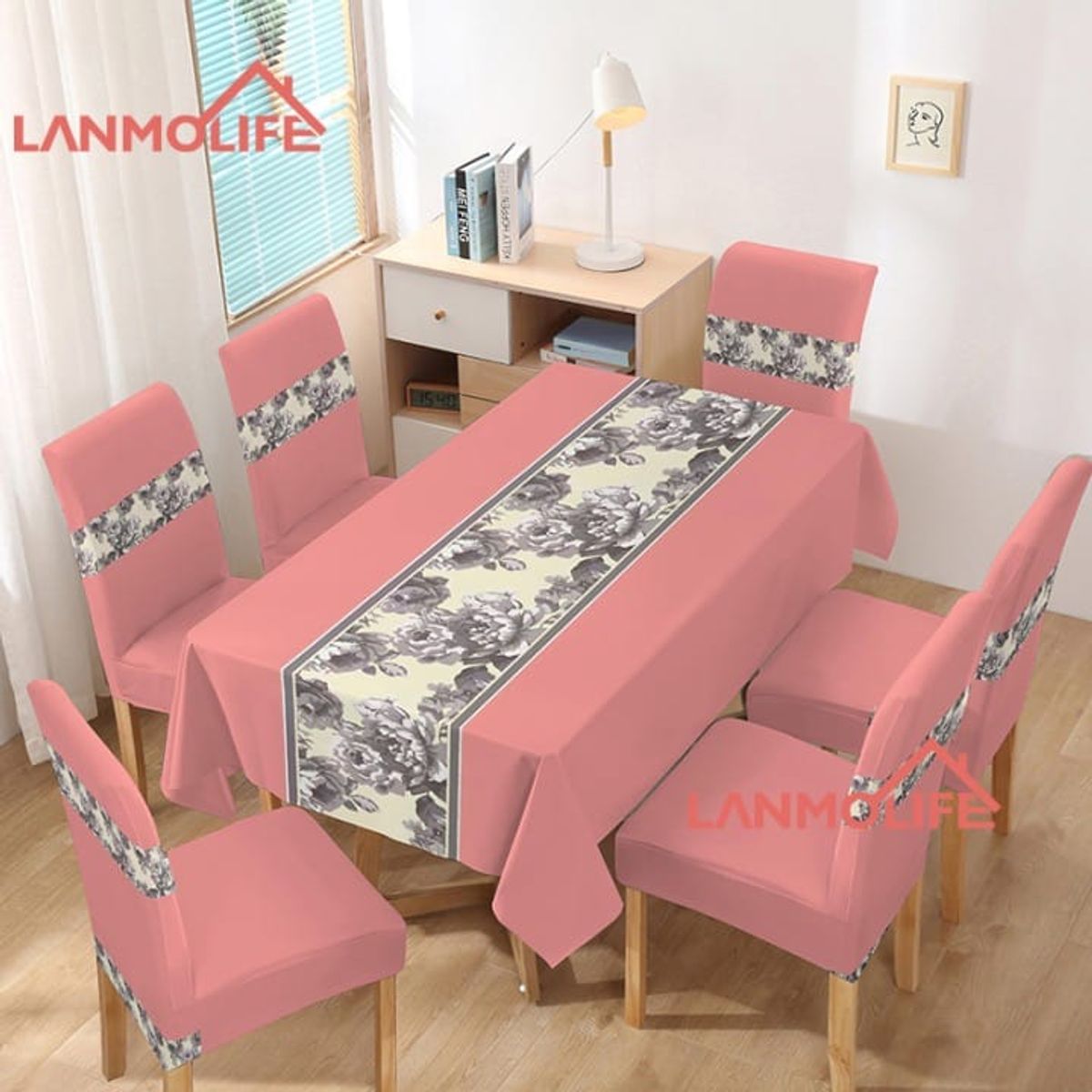 GENERICO - set de mantel impermeables + 6 fundas de sillas